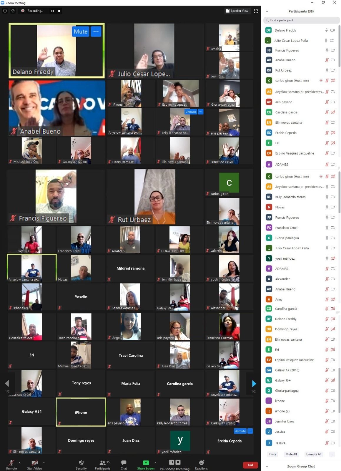 Belgica PRM Juramentan el comando de campaña de Luis Abinader en Bélgica
