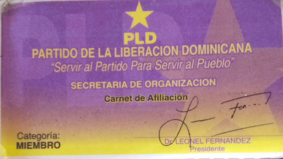 Omar Domínguez: Por la corrupción y el “bochornoso descrédito”, el PLD debe salir del Gobierno y el Congreso 3 Carnet PLD de Omar Dominguez Omar Domínguez: Por la corrupción y el “bochornoso descrédito”, el PLD debe salir del Gobierno y el Congreso