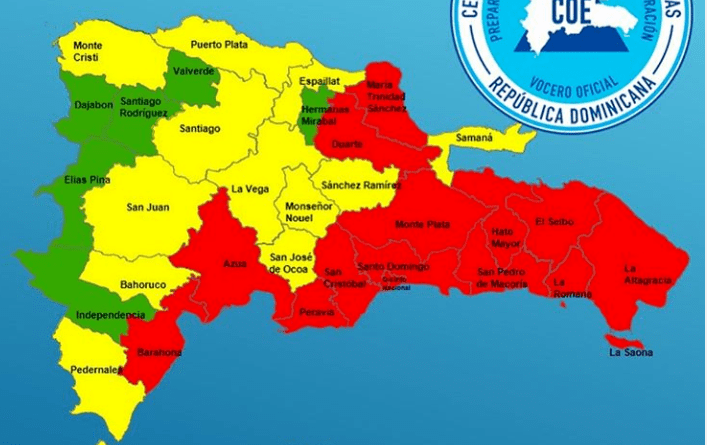 Todo el país en alerta: 13 provincias en rojo, 12 en amarillo y 6 en verde