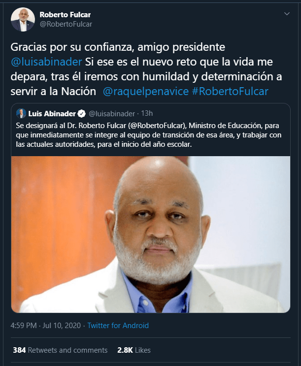 Furcal twitt Fulcar asegura ejercerá en MINERD con humildad y determinación