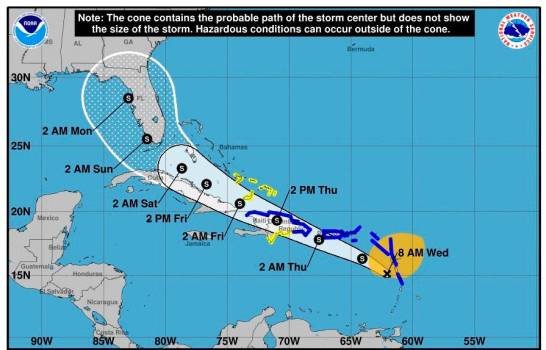 El Distrito Nacional y 19 provincias  en alerta ante las fuertes lluvias que provocaría tormenta Isaías