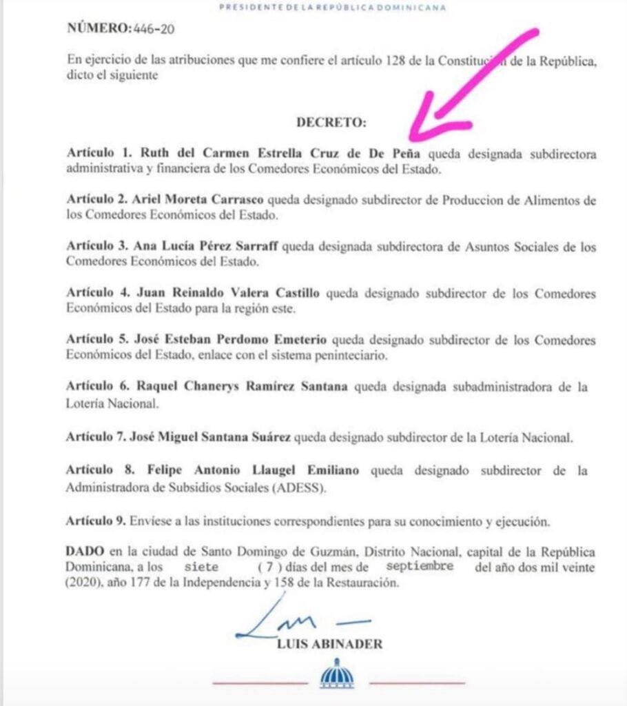 Decreto 446 20 Luis Abinader designa siete cónsules y ocho subdirectores en tres decretos