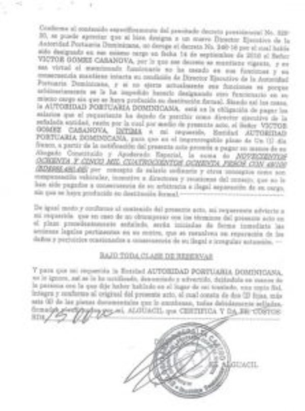Doc GOme Casanova 02 Gómez Casanova: Abinader “no me ha destituido” y deben pagarme casi un millón de pesos