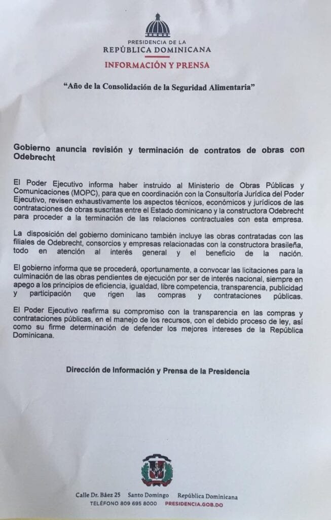 Gobierno terminara contratos con Odebrecht 1 e1601913564438 Gobierno anuncia revisión y terminación de los contratos con Odebrecht