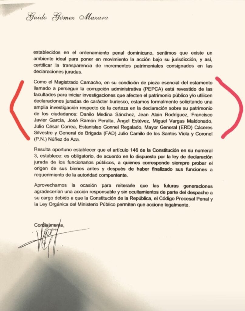 Guido 02 Guido solicita revisar declaraciones juradas de Danilo, Jean Alain, Miguel Vargas y otros ocho exfuncionarios