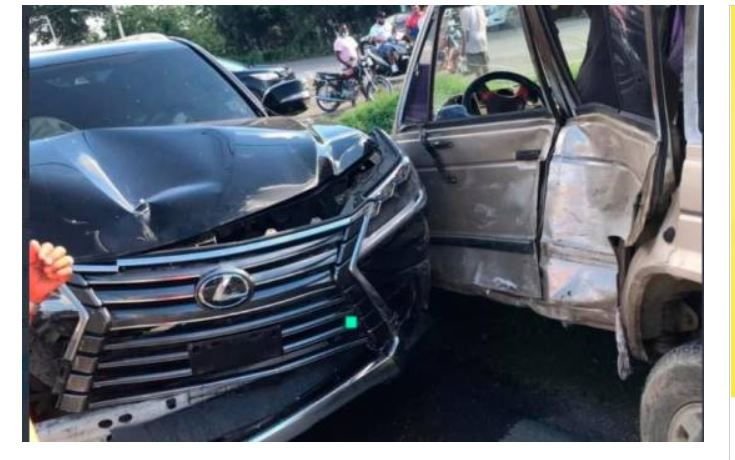 ACCIDENTE 1 Andrés Bautista sufre accidente junto a su hijo en La Vega