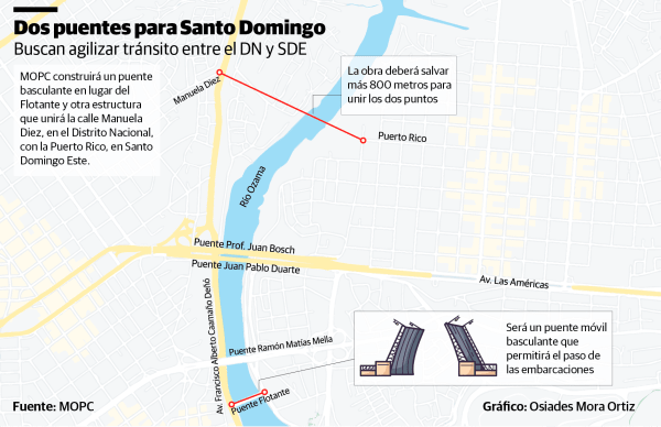 Dos puentes SDE DN4 Obras Públicas construirá dos puentes para comunicar SDE y el Distrito Nacional