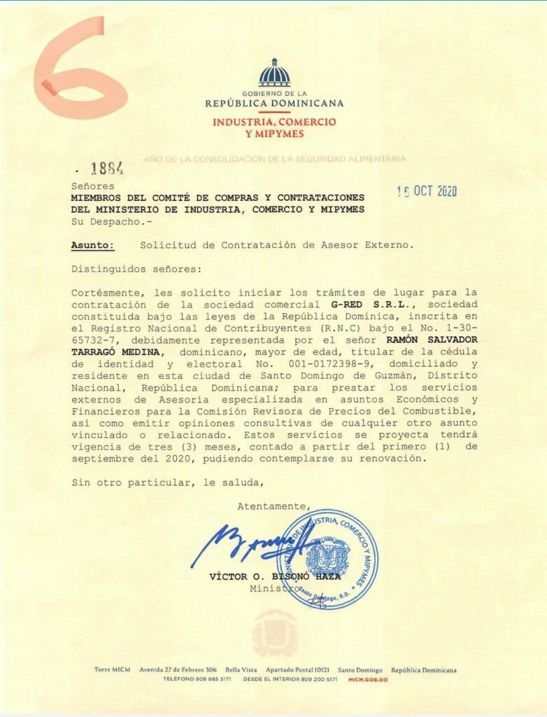 Asesor Ito 06 Ito Bisonó contrata “Asesor” por RD$2 millones con procedimiento dudoso