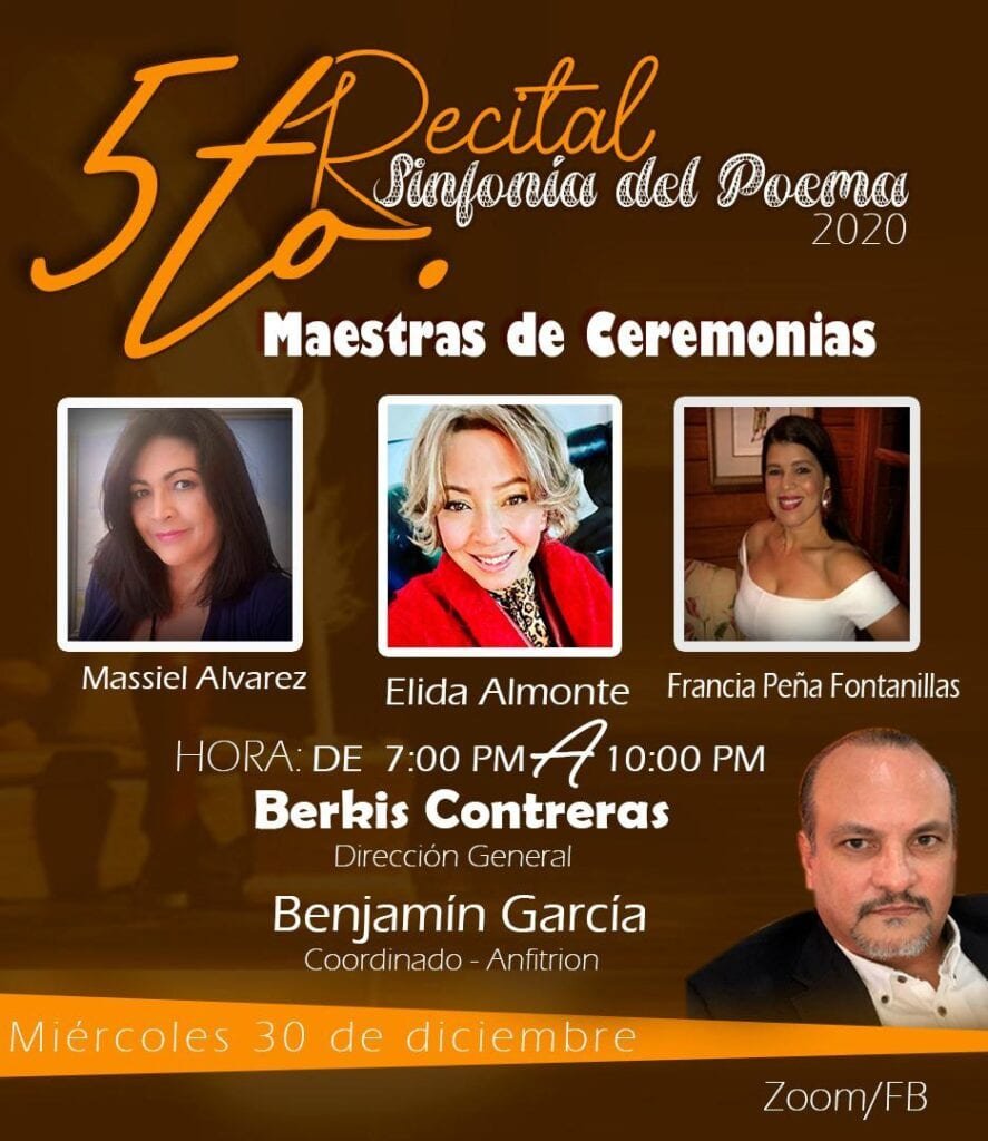 Harán de manera virtual el Quinto Recital Sinfonía del Poema 2020 4 Recital 01B Harán de manera virtual el Quinto Recital Sinfonía del Poema 2020