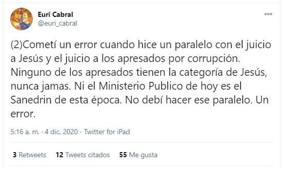 Twitt Euri 02 Video | Euri Cabral admite fue error pedir exfuncionarios no fueran apresados en diciembre