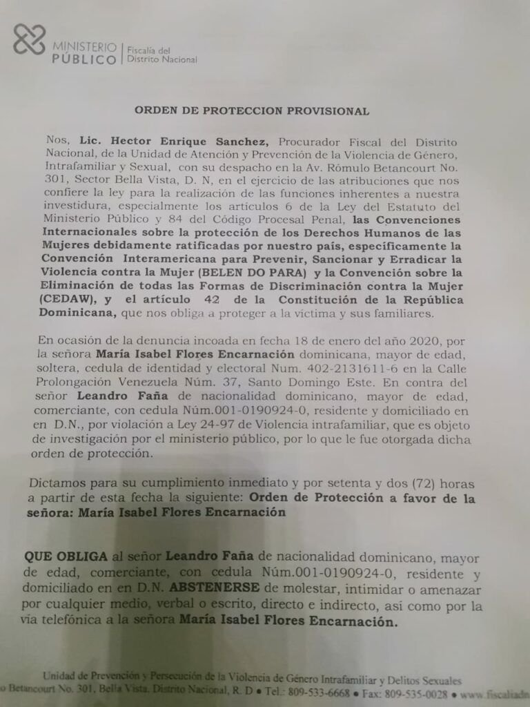 Alejamiento Fana 01 Emiten orden de alejamiento contra Leonardo Faña por violencia de género