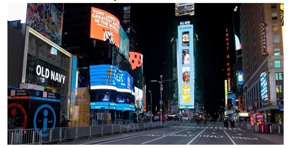 Nueva York marca la llegada del 2021 con un Times Square casi desierto