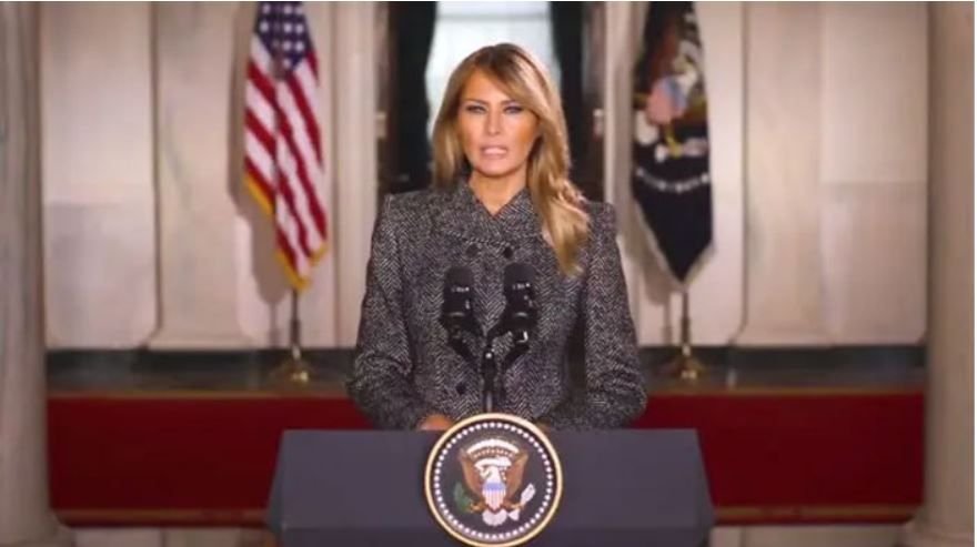 Melania Trump insta al amor y a la paz sobre sobre el odio y la violencia