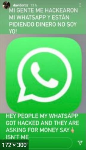 david ortiz 5 Hackean WhatsApp de expelotero David Ortiz