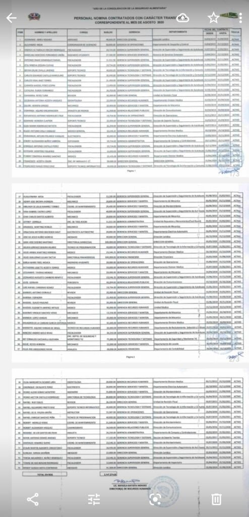 Nomina OMSA 02 Organizaciones piden Abinader investigue nuevos escándalos en la OMSA
