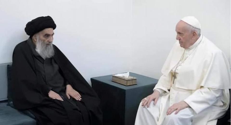 Encuentro histórico entre el papa Francisco y el ayatolá Al Sistani