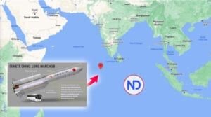 Los restos del cohete chino fuera de control cayeron en el océano Índico