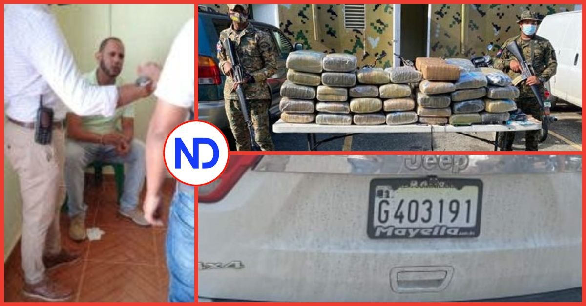 Mayor de la DNCD es detenido con 63 pacas de marihuana