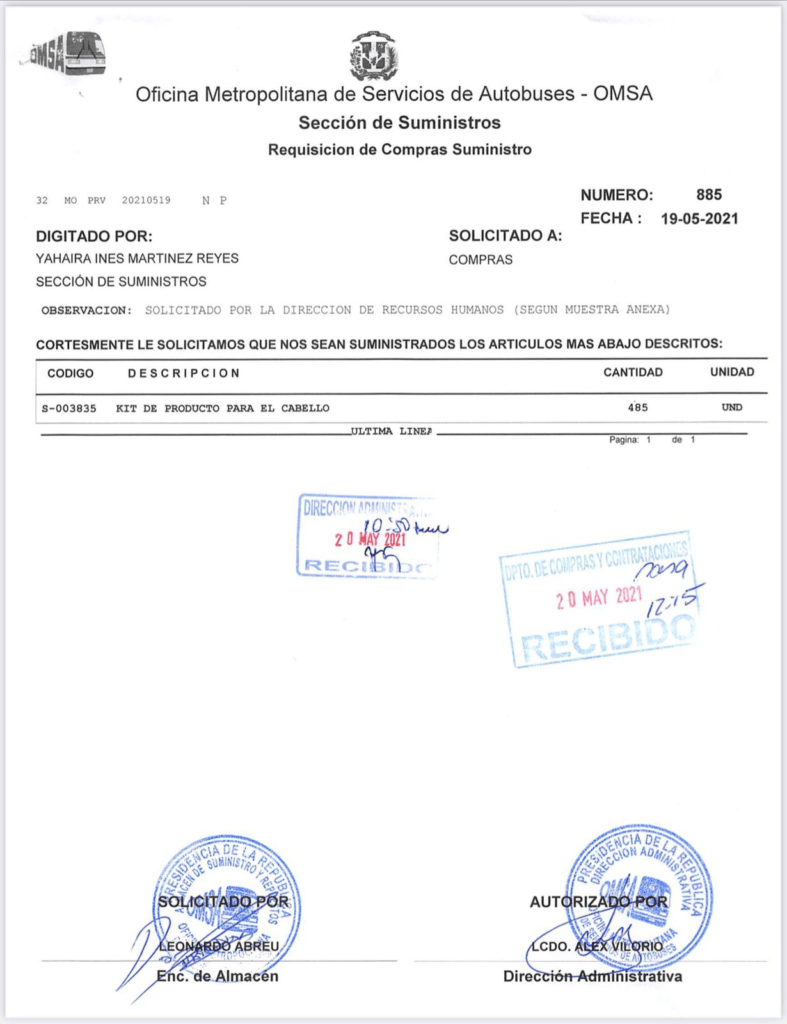 Video | Nuevo escándalo en la OMSA: Más de 824 mil pesos en productos para el pelo 6 OMSA pelo 02 Video | Nuevo escándalo en la OMSA: Más de 824 mil pesos en productos para el pelo