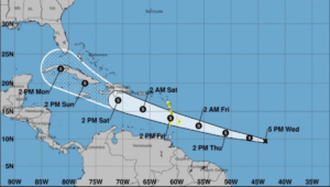 Vigilan potencial ciclón tropical 5 que afectaría El Caribe; Elsa sería su nombre