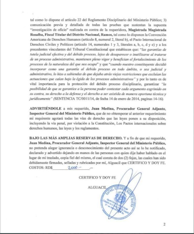 twitter rosalva 1 Fiscal del DN llama al procurador Juan Medina a presentar pruebas en su contra