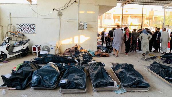 Suben a 92 los muertos por incendio en hospital para covid-19 en sur de Irak 3 MUERTOS Suben a 92 los muertos por incendio en hospital para covid-19 en sur de Irak