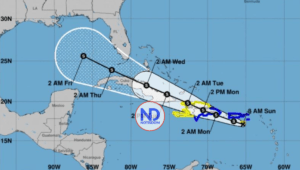 Grace se fortalecería antes de llegar a RD; COE aumenta a 13 provincias en alerta roja