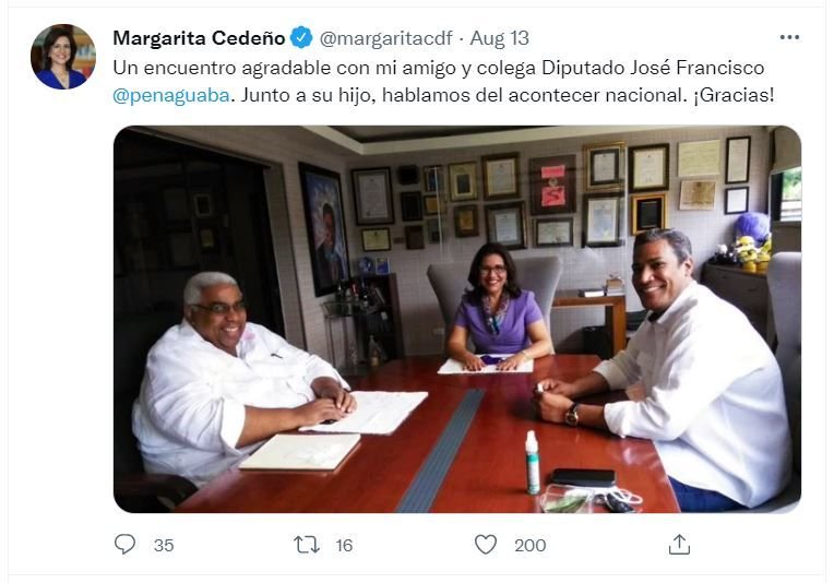 Tweet Margarita Cedeno 04 El café de Margarita! Domínguez Brito y Abel Martínez también se toman uno