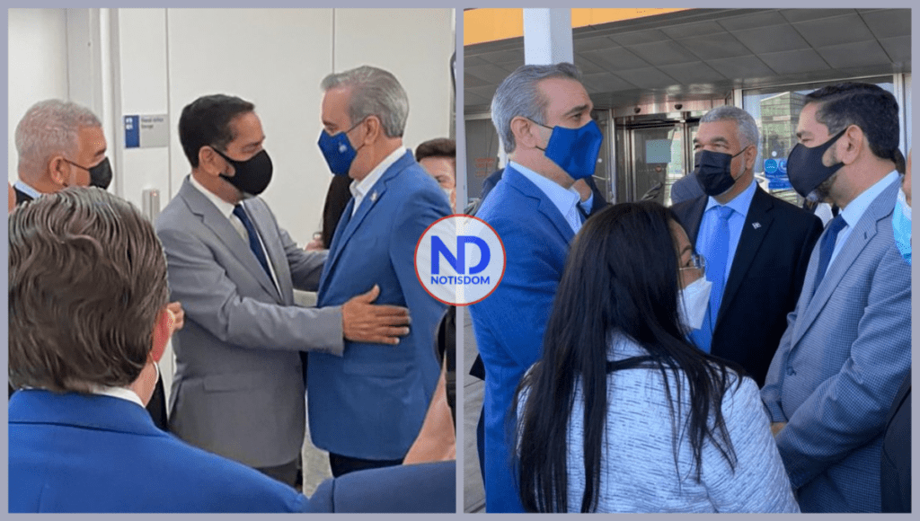 2 FOTOS A COLLAGE 3 Presidente Abinader arriba a NY; Eligio Jáquez y Neftalí Fuerte resaltan expectativas