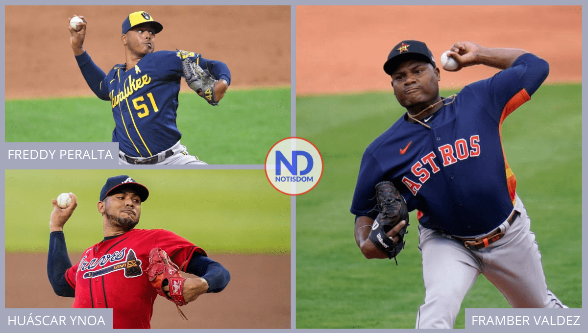 Tres dominicanos lanzan esta noche en las Grandes Ligas