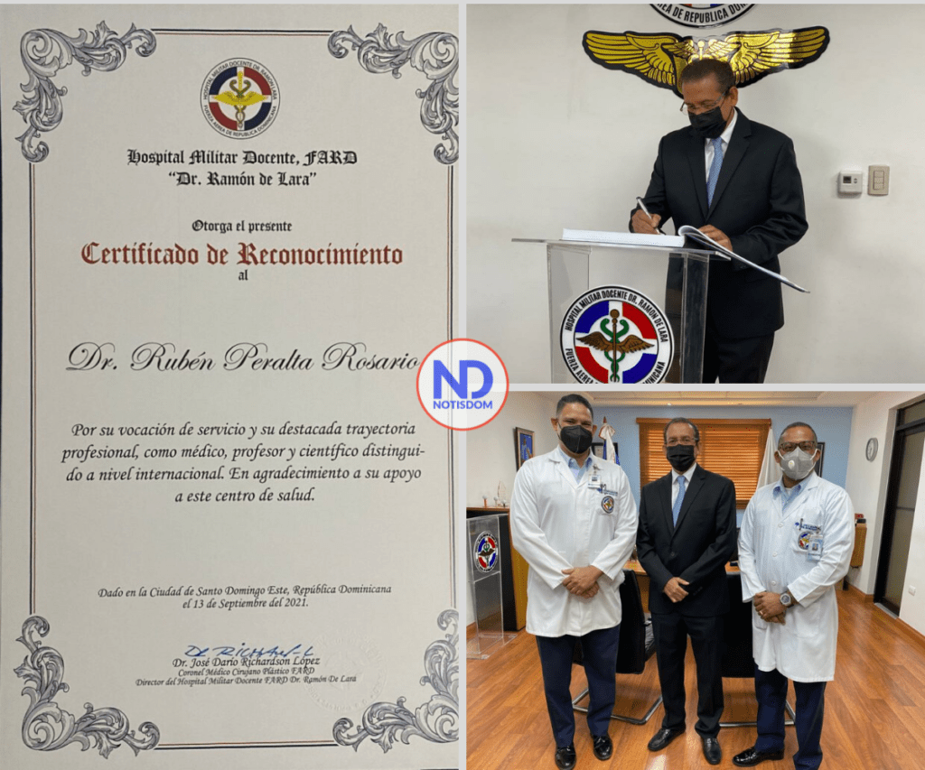 3 FOTOS X COLLAGE Hospital Militar Docente FARD y Efemérides Patrias reconocen al ilustre galeno Dr. Rubén Peralta