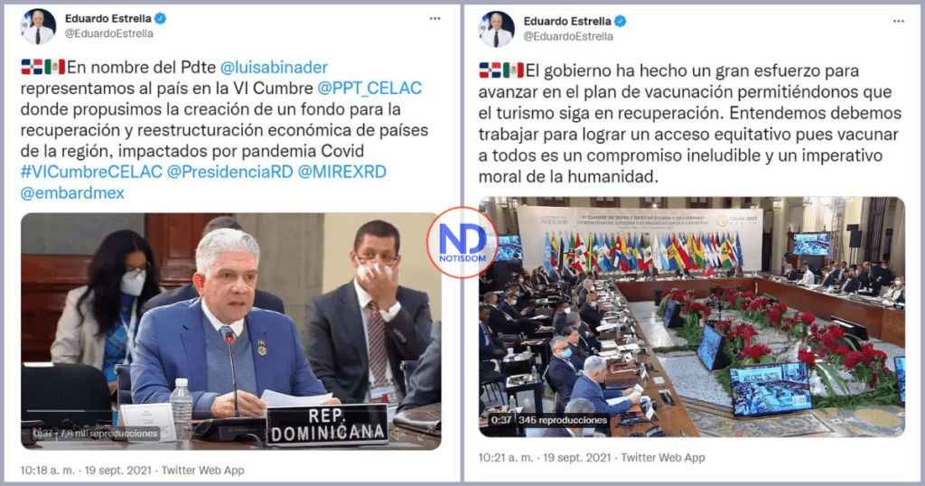 Eduardo Estrella provoca debate constitucional al representar a Abinader en CELAC 3 Copia de 2 Teitters A COLLAGE 1 Eduardo Estrella provoca debate constitucional al representar a Abinader en CELAC
