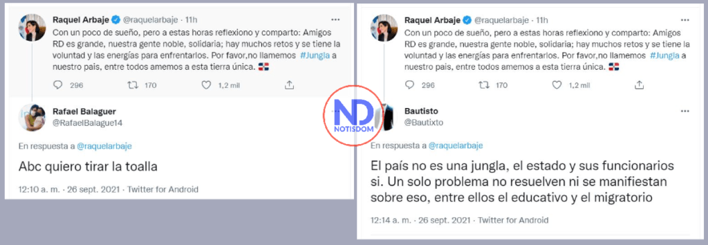 New Project Raquel Arbaje pide que no llamen "jungla" a República Dominicana