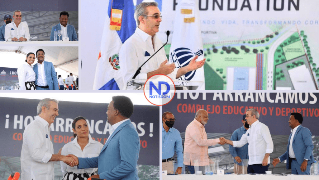 5 FOTOS A COLLAGE Pedro Martínez y el Gobierno construyen un complejo educativo en Manoguayabo