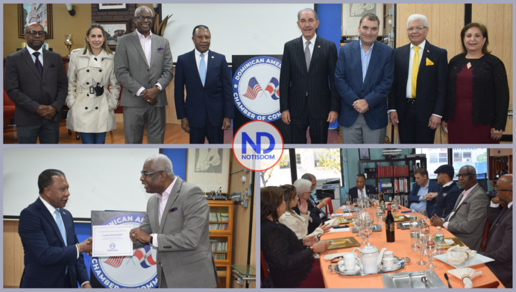 Garcia Fermin visita a Juan Manuel Lebron Ministro MESCyT visita al presidente de la Cámara de Comercio Domínico Americana