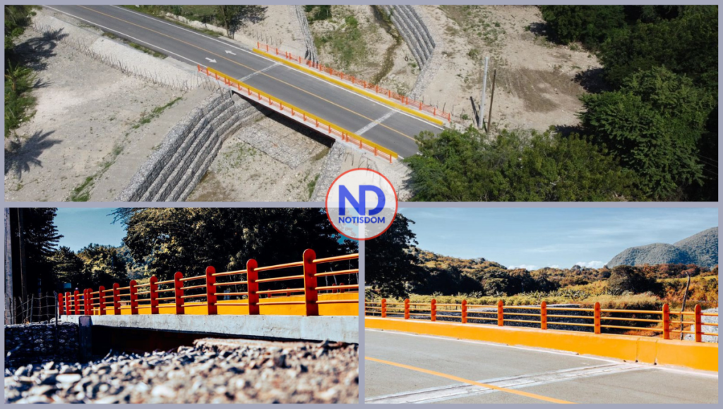 3 FOTOS B COLLAGE 23 Abinader inaugura puente Las Yayas-Padre Las Casas e inicia construcción de polideportivo