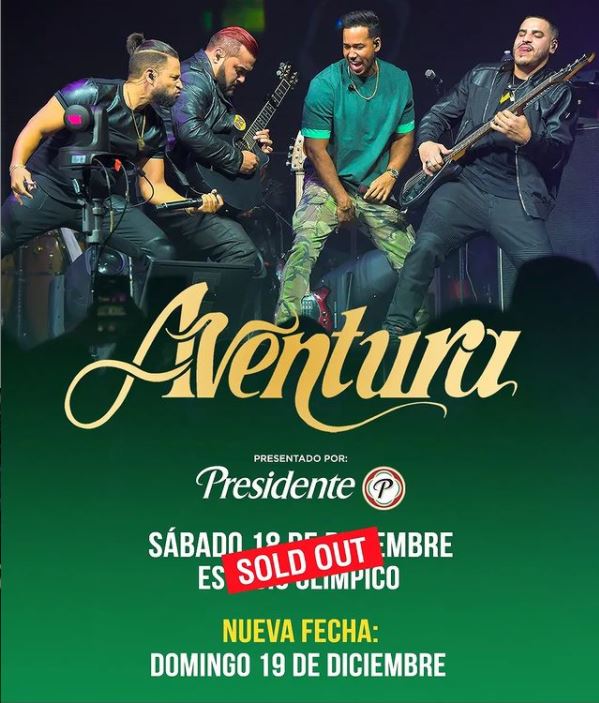 AVENTURA 1 Aventura hará segundo concierto en el Estadio Olímpico