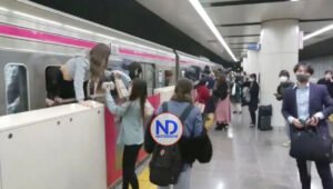 Hombre disfrazado hiere 17 pasajeros en un tren de Tokio