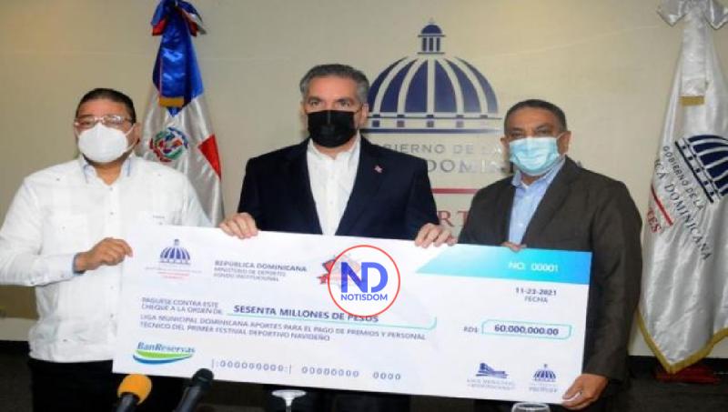 Gobierno entrega RD$60 millones para Festival Deportivo Navideño