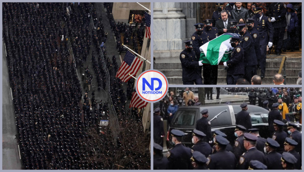 Miles de policías arroparon la 5 Avenida para darle el último adiós a Jason Rivera 3 3 FOTOS B NOTISDOM 7 Miles de policías arroparon la 5 Avenida para darle el último adiós a Jason Rivera