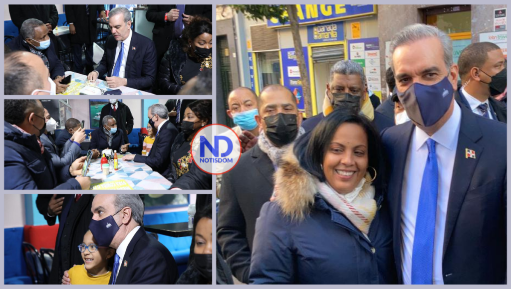 4 FOTOS B NOTISDOM 1 Presidente Abinader visita Cuatro Caminos, sector de mayor población dominicana en Madrid