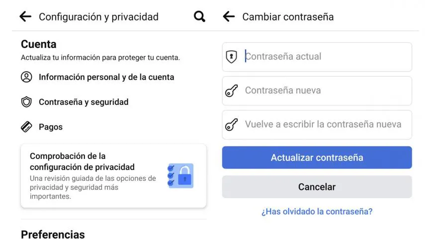 FB preferencias Aprende cómo saber quién ha entrado en tu cuenta de Facebook y cerrarle la sesión