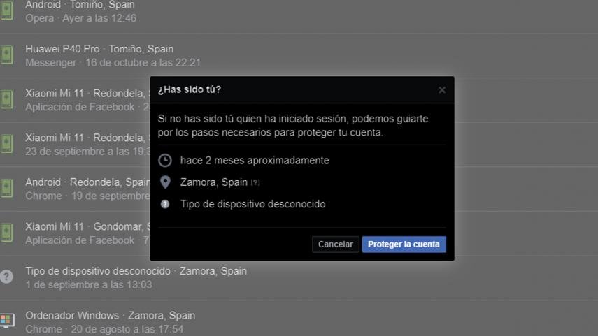 FB proteger cuenta Aprende cómo saber quién ha entrado en tu cuenta de Facebook y cerrarle la sesión