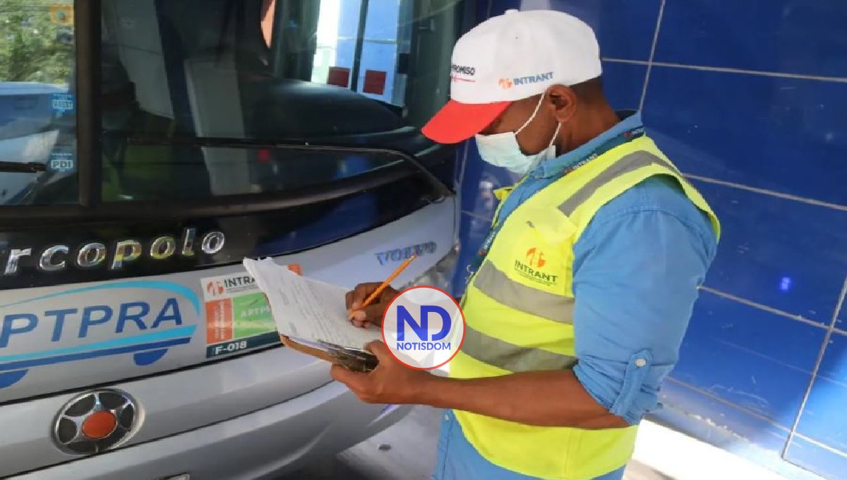 INTRANT realiza inspección visual vehicular en terminales de autobuses