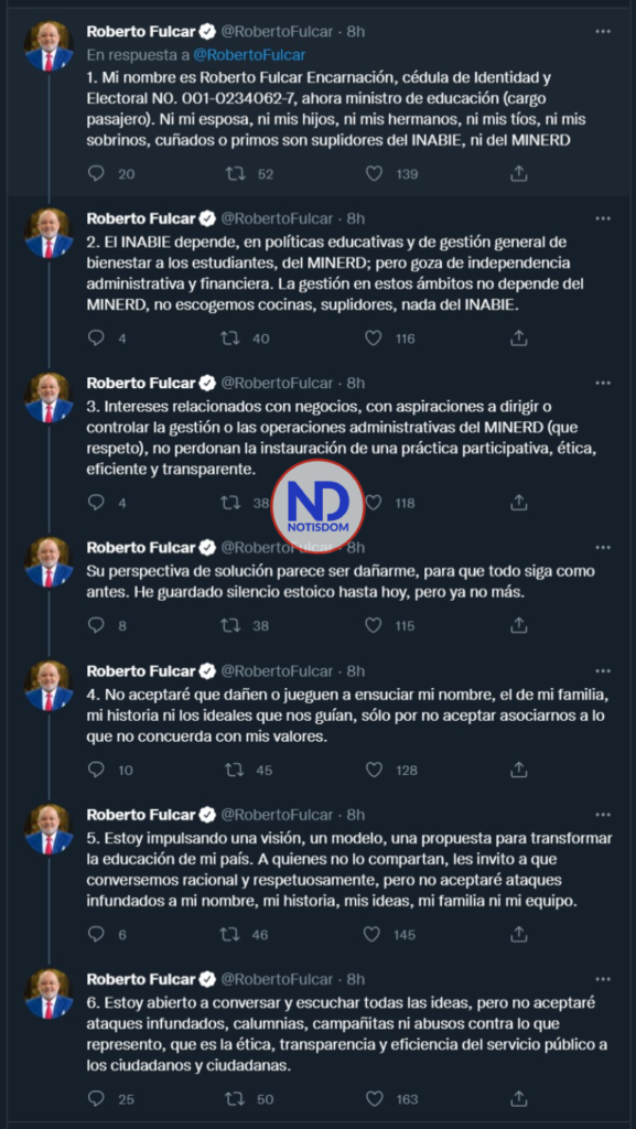 Roberto Furcal hilo A Roberto Fulcar denuncia "evidente, persistente e injusta campaña" puesta en marcha en su contra