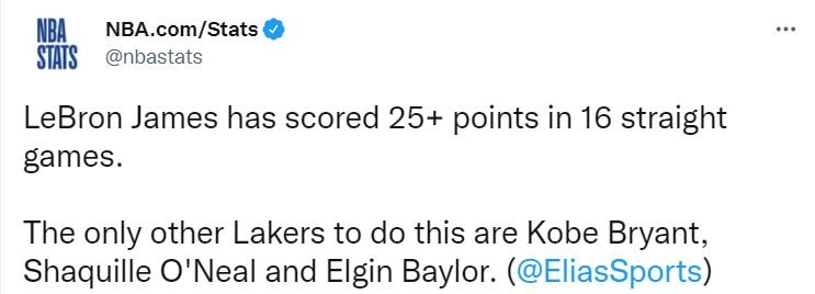 TWITTER LEBRON La marca que LeBron James estableció en los Lakers