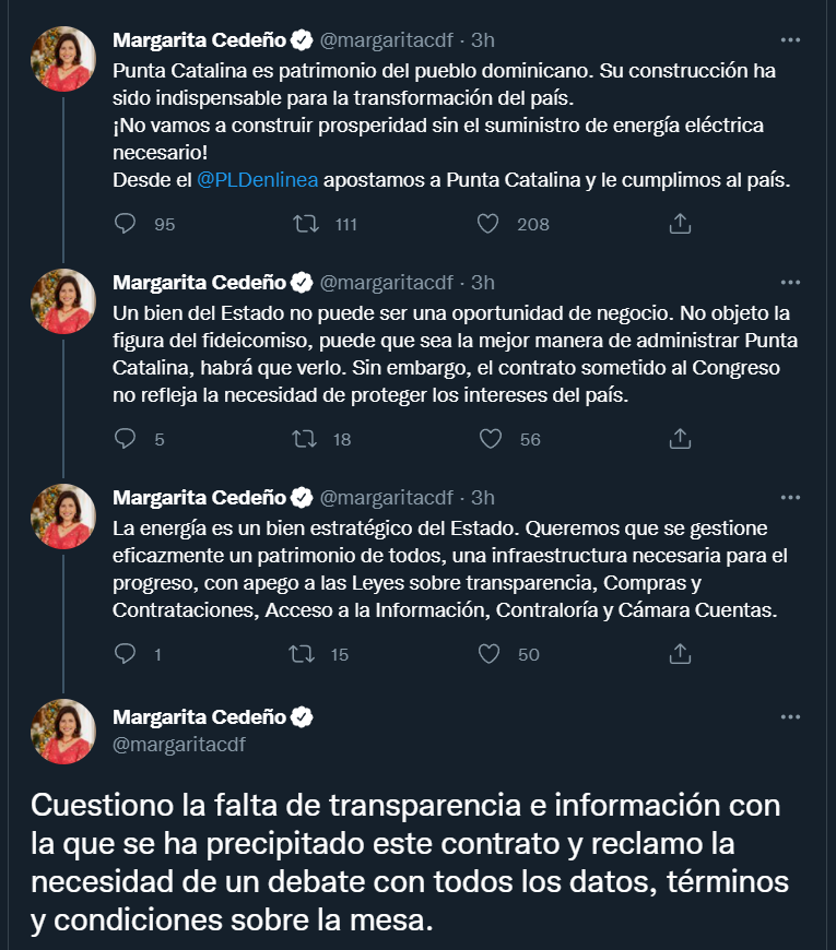 Tweet Margarita Cedeno 07 Margarita: "No podemos permitir que el cambio sea un intercambio de nuestro patrimonio"