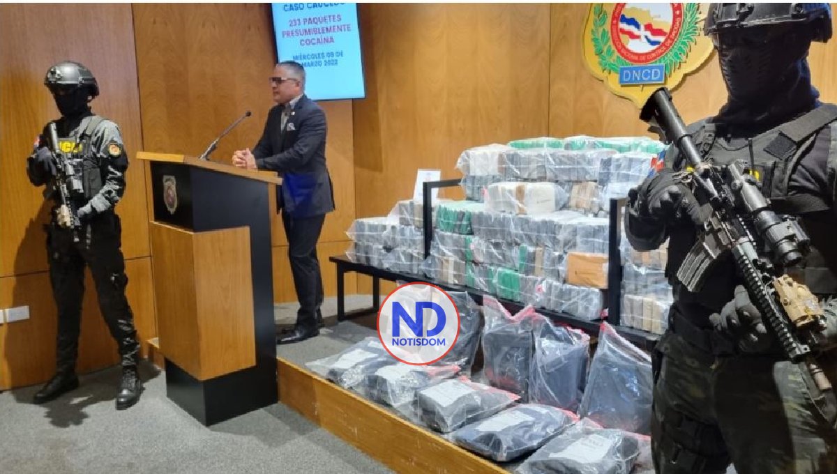 DNCD ocupa 233 paquetes de cocaína en el puerto Caucedo