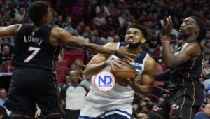 KAT y Edwards se combinan y llevan a Minnesota a una victoria