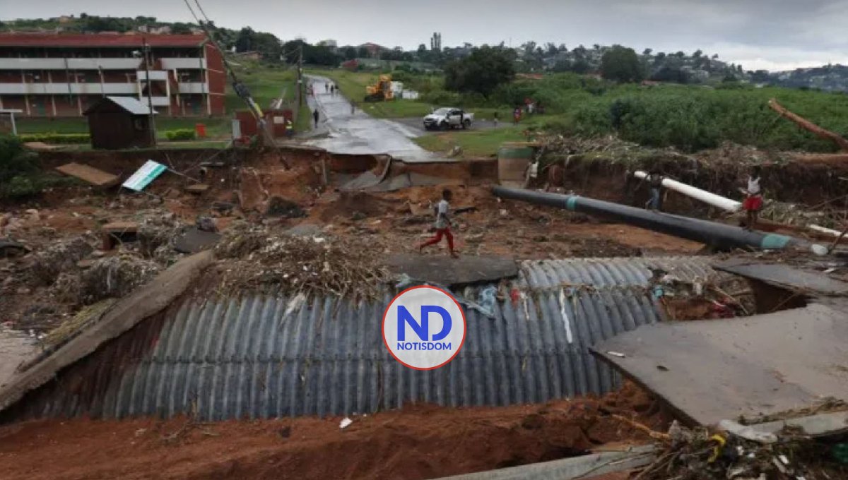 Casi 400 muertos en las devastadoras inundaciones en el este de Sudáfrica